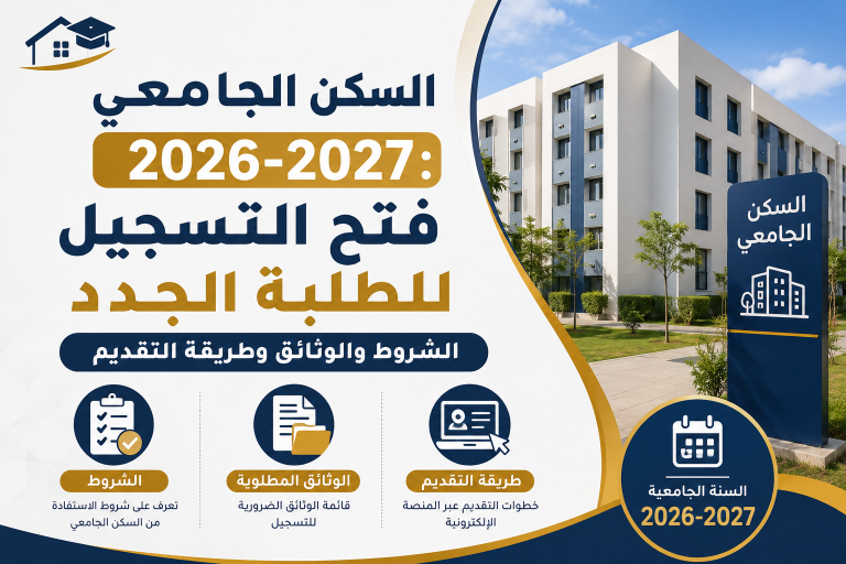 السكن الجامعي 2026-2027: فتح التسجيل للطلبة الجدد.. الشروط والوثائق وطريقة التقديم