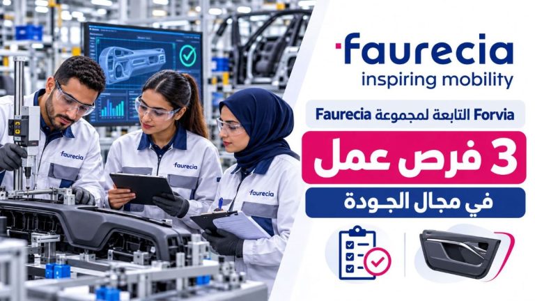 Faurecia التابعة لمجموعة Forvia تفتح 3 فرص عمل في مجال الجودة