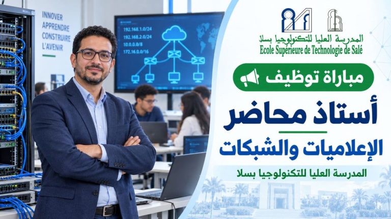 المدرسة العليا للتكنولوجيا بسلا: مباراة لتوظيف أستاذ محاضر في الإعلاميات والشبكات