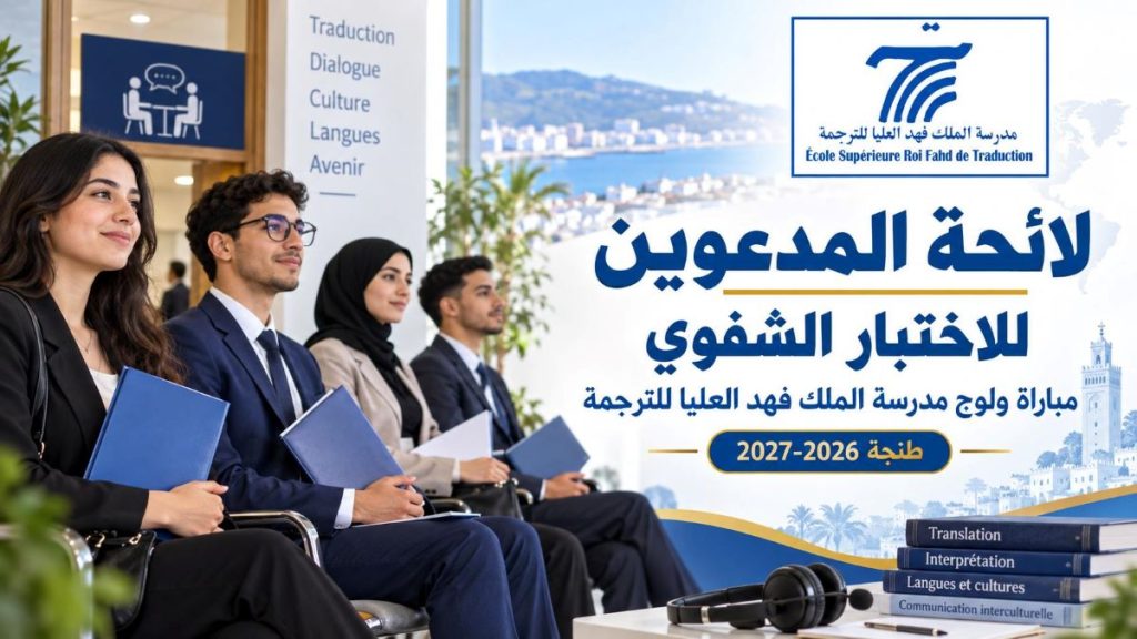 لائحة المدعوين للاختبار الشفوي لمباراة ولوج مدرسة الملك فهد العليا للترجمة بطنجة 2026-2027