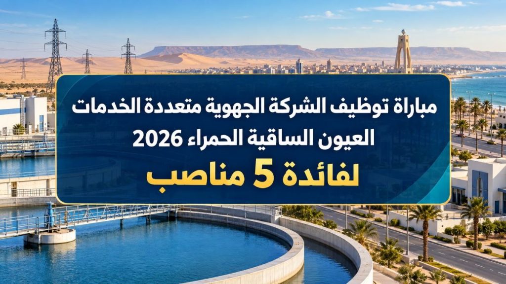 مباراة توظيف الشركة الجهوية متعددة الخدمات العيون الساقية الحمراء 2026 لفائدة 5 مناصب