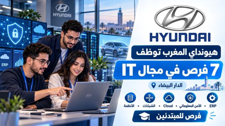 هيونداي المغرب توظف 7 كفاءات في مجال IT بالدار البيضاء.. فرص للمبتدئين في الأنظمة والشبكات وCloud والأمن المعلوماتي وERP