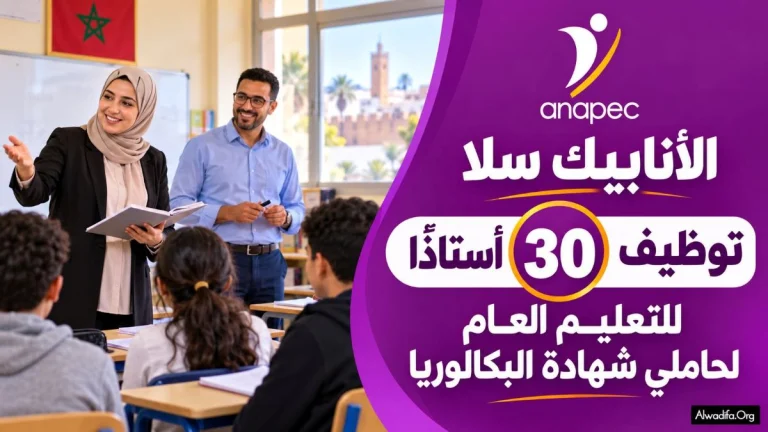 الأنابيك سلا: توظيف 30 أستاذًا للتعليم العام لحاملي شهادة البكالوريا