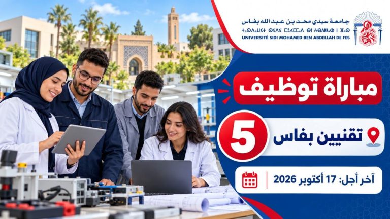 جامعة سيدي محمد بن عبد الله: مباراة توظيف 5 تقنيين بفاس.. آخر أجل 17 أكتوبر 2026
