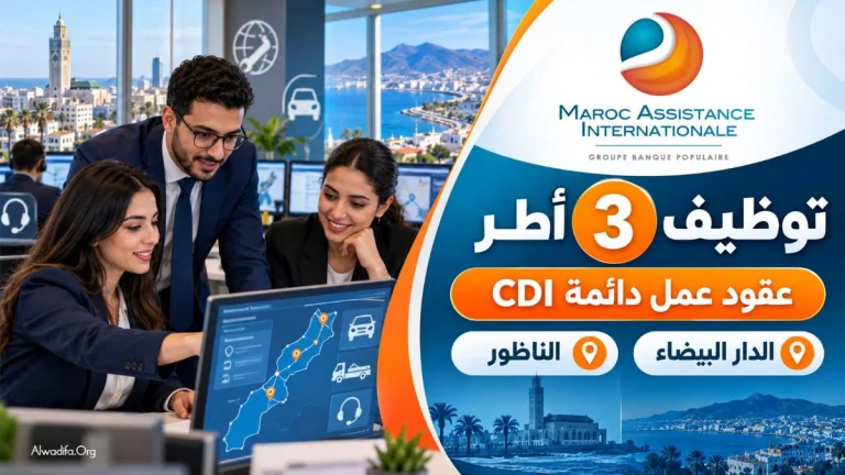 شركة Maroc Assistance Internationale تعلن عن توظيف 3 أطر بعقود عمل دائمة في الدار البيضاء والناظور
