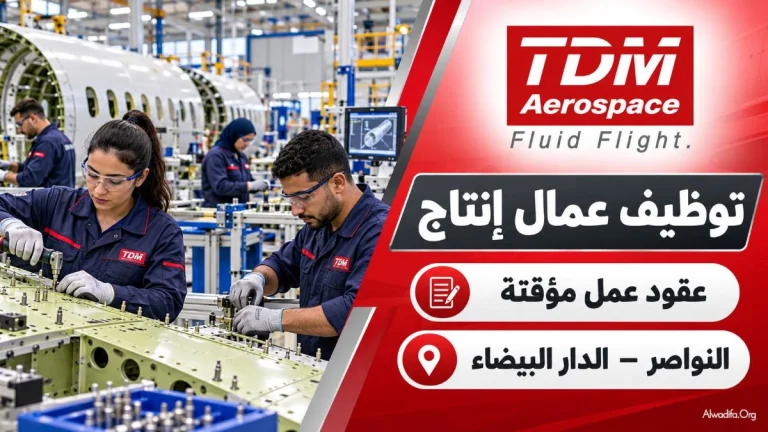 شركة TDM Aerospace تعلن عن توظيف عمال إنتاج بنواصر بالدار البيضاء بعقود عمل مؤقتة