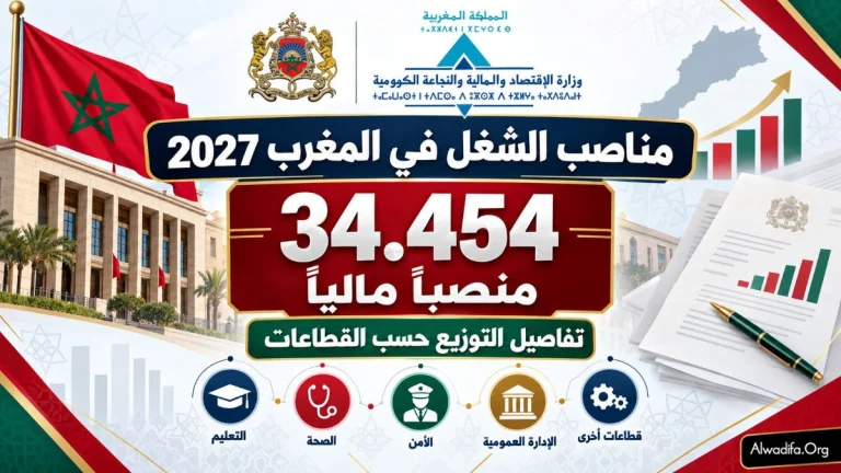 مناصب الشغل في المغرب 2027: تفاصيل توزيع 34.454 منصباً مالياً حسب القطاعات